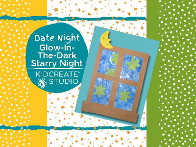 Kidcreate Studio - Mansfield. Date Night- Glow-in-the-Dark Starry Night (3-9 Years)